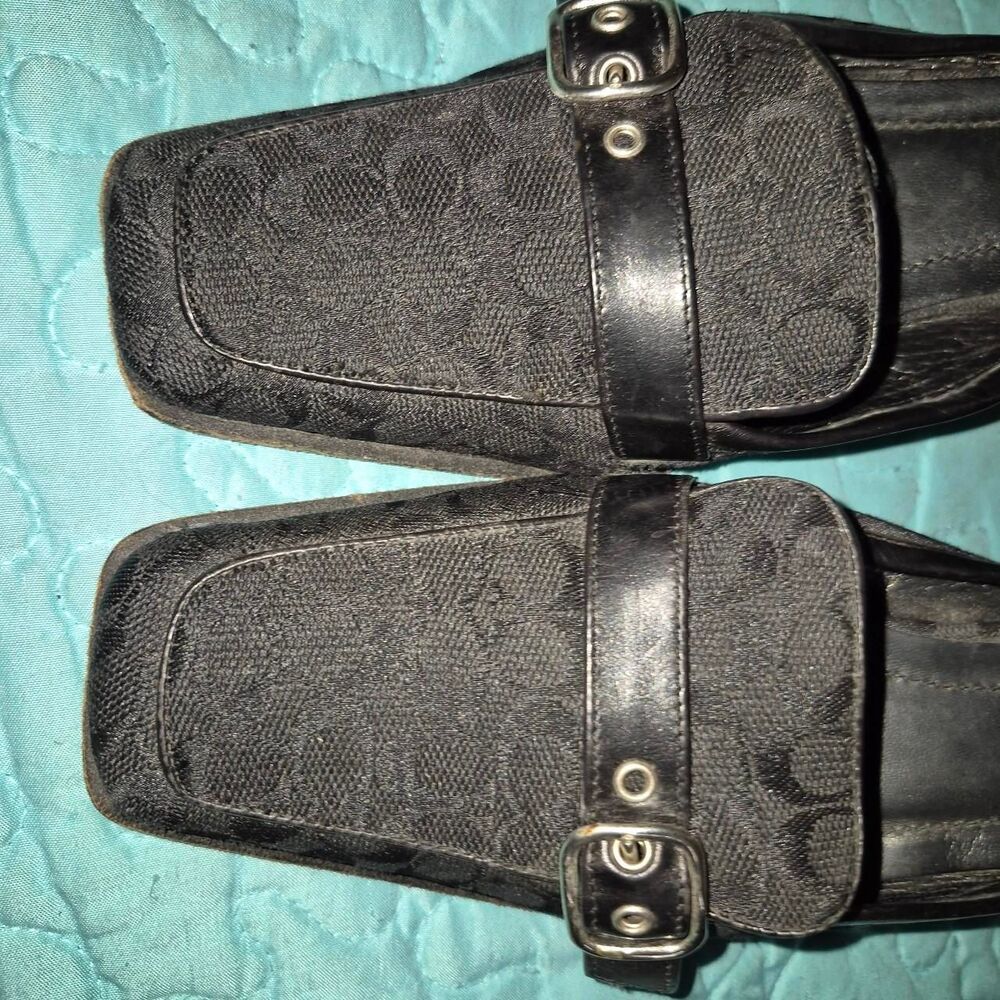 Coach Women's Black Mules - Picture 4 of 7